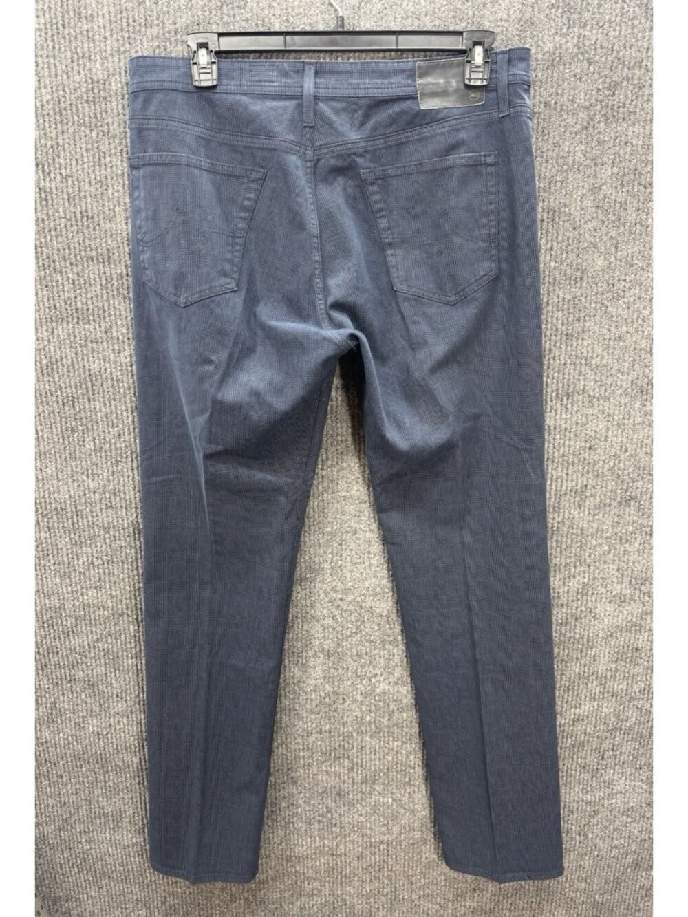 AG Adriano Goldschmied The Everett Slim Straight Pants Mens 36x34 Blue Plaid - Picture 2 of 9